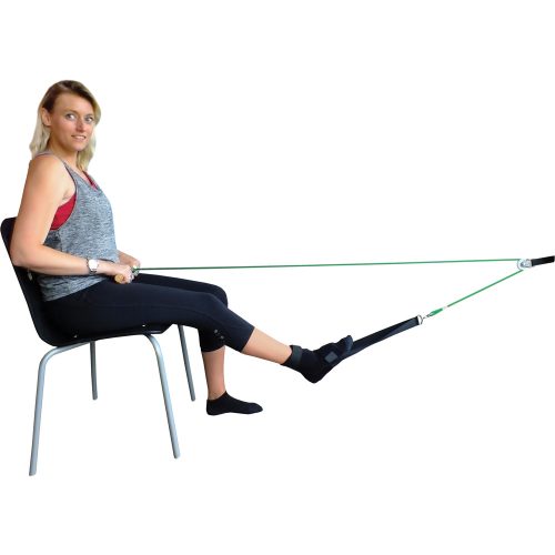 Bewegt Knierollenset | Türhaken | Holzgriff | Knöchelriemen