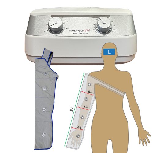 Power Q-1000 Plus Lymphdrainage gerät Set - Arm-Behandlungssatz in Größe L
