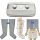 Power Q-1000 Plus Lymphdrainage gerät Set - L Beinmanschetten Paar und L Taillenmanschette