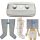Power Q-1000 Plus Lymphdrainage gerät Set - L Beinmanschetten Paar und M Taillenmanschette