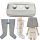 Power Q-1000 Plus Lymphdrainage gerät Set - L Beinmanschetten Paar und Hosenmanschetten