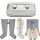 Power Q-1000 Plus Lymphdrainage gerät Set - XL Beinmanschetten Paar und L Taillenmanschette