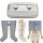 Power Q-1000 Plus Lymphdrainage gerät Set - XL Beinmanschetten Paar und M Taillenmanschetten