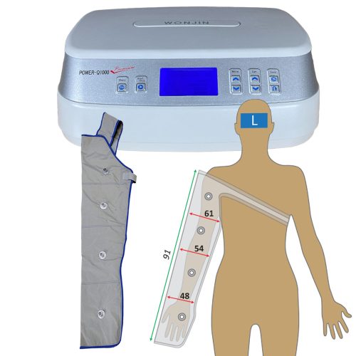 Power Q-1000 Premium Lymphdrainage gerät Set - Arm-Behandlungssatz in Größe L