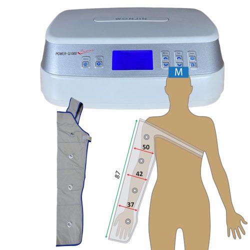 Power Q-1000 Premium Lymphdrainage gerät Set - Arm-Behandlungssatz in Größe M