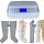 Power Q-1000 Premium Lymphdrainage gerät Set - L Beinmanschetten Paar und M Armmanschette