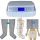Power Q-1000 Premium Lymphdrainage gerät Set - L Beinmanschetten Paar und M-Taillenmanschette