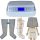 Power Q-1000 Premium Lymphdrainage gerät Set - L Beinmanschetten Paar und M-Taillenmanschette