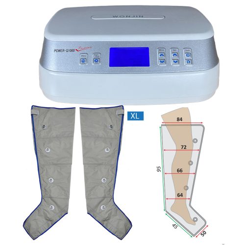 Power Q-1000 Premium Lymphdrainage gerät Set - Fußbehandlungssatz in Größe XL