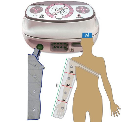 Power Q-2200 Lymphdrainage gerät Set - Arm-Behandlungssatz in Größe M