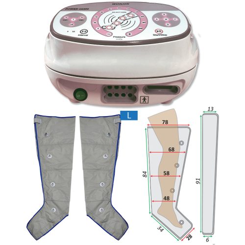 Power Q-2200 Lymphdrainage gerät Set - Fußbehandlungssatz Größe L