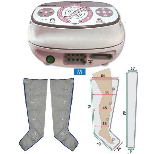 Power Q-2200 Lymphdrainage gerät Set - Fußbehandlungssatz Größe M