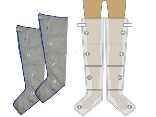 Beinmanschetten Paar in Größe M 4-Luftkammer PQ-1000